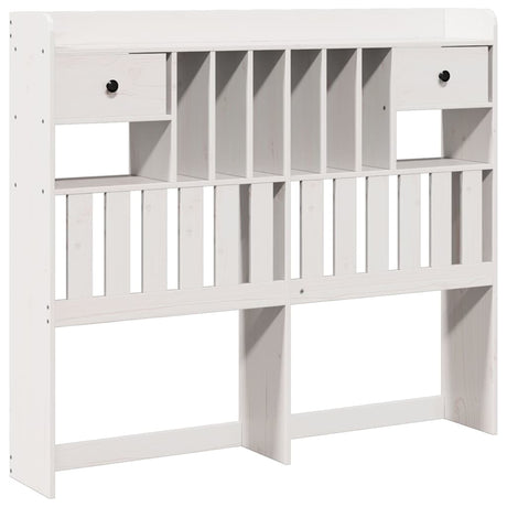 Vidaxl hoofdbord met opbergruimte 135 cm massief grenenhout wit
