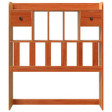 Vidaxl hoofdbord met opbergruimte 75 cm massief grenenhout wasbruin