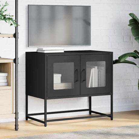 Vidaxl tv-meubel 68x39x60,5 cm koudgewalst staal zwart