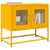 Vidaxl tv-meubel 68x39x60,5 cm koudgewalst staal mosterdgeel