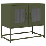 Vidaxl tv-meubel 68x39x60,5 cm koudgewalst staal olijfgroen