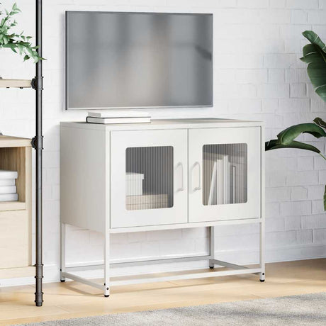 Vidaxl tv-meubel 68x39x60,5 cm koudgewalst staal wit