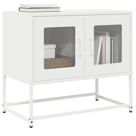 Vidaxl tv-meubel 68x39x60,5 cm koudgewalst staal wit