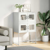 Vidaxl hoge kast 68x39x107 cm staal wit