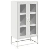 Vidaxl hoge kast 68x39x123 cm staal wit