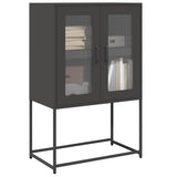 Vidaxl hoge kast 68x39x107 cm staal zwart