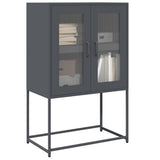 Vidaxl hoge kast 68x39x107 cm staal antracietkleurig