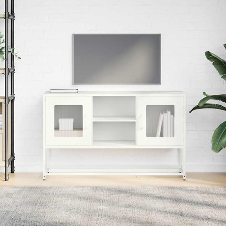 Vidaxl tv-meubel 100,5x39x60,5 cm staal wit