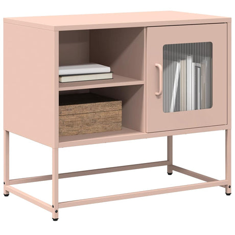 Vidaxl tv-meubel 68x39x60,5 cm staal roze