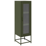 Vidaxl hoge kast 36x39x123 cm koudgewalst staal olijfgroen