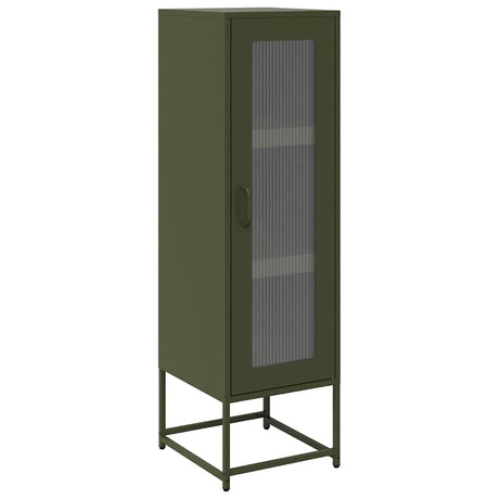 Vidaxl hoge kast 36x39x123 cm koudgewalst staal olijfgroen