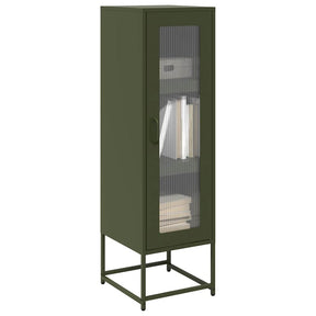 Vidaxl hoge kast 36x39x123 cm koudgewalst staal olijfgroen