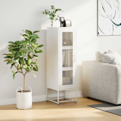 Vidaxl hoge kast 36x39x123 cm koudgewalst staal wit
