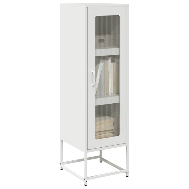 Vidaxl hoge kast 36x39x123 cm koudgewalst staal wit