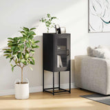 Vidaxl dressoir 36x39x107 cm koudgewalst staal zwart