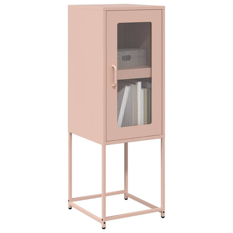 Vidaxl dressoir 36x39x107 cm koudgewalst staal roze
