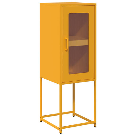 Vidaxl dressoir 36x39x107 cm koudgewalst staal mosterdgeel