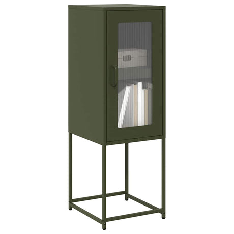Vidaxl dressoir 36x39x107 cm koudgewalst staal olijfgroen