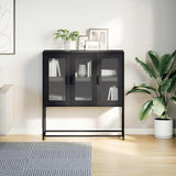 Vidaxl dressoir 100,5x39x107 cm koudgewalst staal antracietkleurig