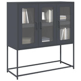Vidaxl dressoir 100,5x39x107 cm koudgewalst staal antracietkleurig