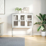 Vidaxl dressoir 100,5x39x107 cm koudgewalst staal wit