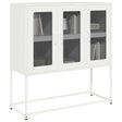 Vidaxl dressoir 100,5x39x107 cm koudgewalst staal wit
