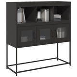 Vidaxl dressoir 100,5x39x107 cm koudgewalst staal zwart