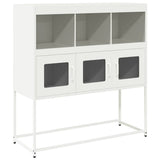 Vidaxl dressoir 100,5x39x107 cm koudgewalst staal wit
