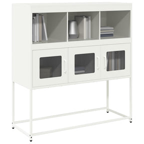 Vidaxl dressoir 100,5x39x107 cm koudgewalst staal wit