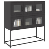 Vidaxl dressoir 100,5x39x107 cm koudgewalst staal zwart