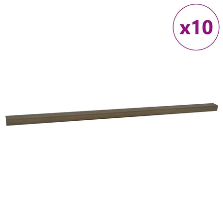 Vidaxl trapprofielen 10 pcs bruin 67 x 3 x 2 cm aluminium