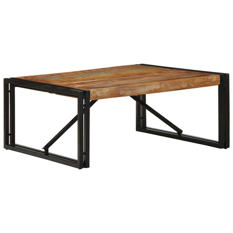 Vidaxl salontafel 80x80x35 cm massief gerecycled hout meerkleurig