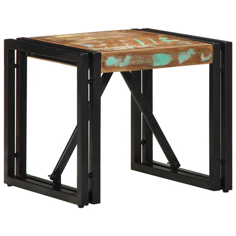 Vidaxl salontafel 40x40x35 cm massief gerecycled hout meerkleurig