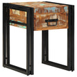 Vidaxl bijzettafel met lade 40 x 40 x 50 cm massief gerecycled hout