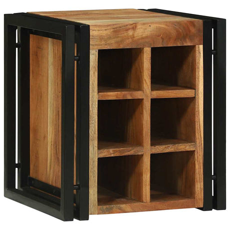 Vidaxl wijnrek bruin en zwart 35 x 35 x 39 cm massief acaciahout
