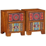 Vidaxl nachtkastje 2 st 35x35x45 cm massief acaciahout
