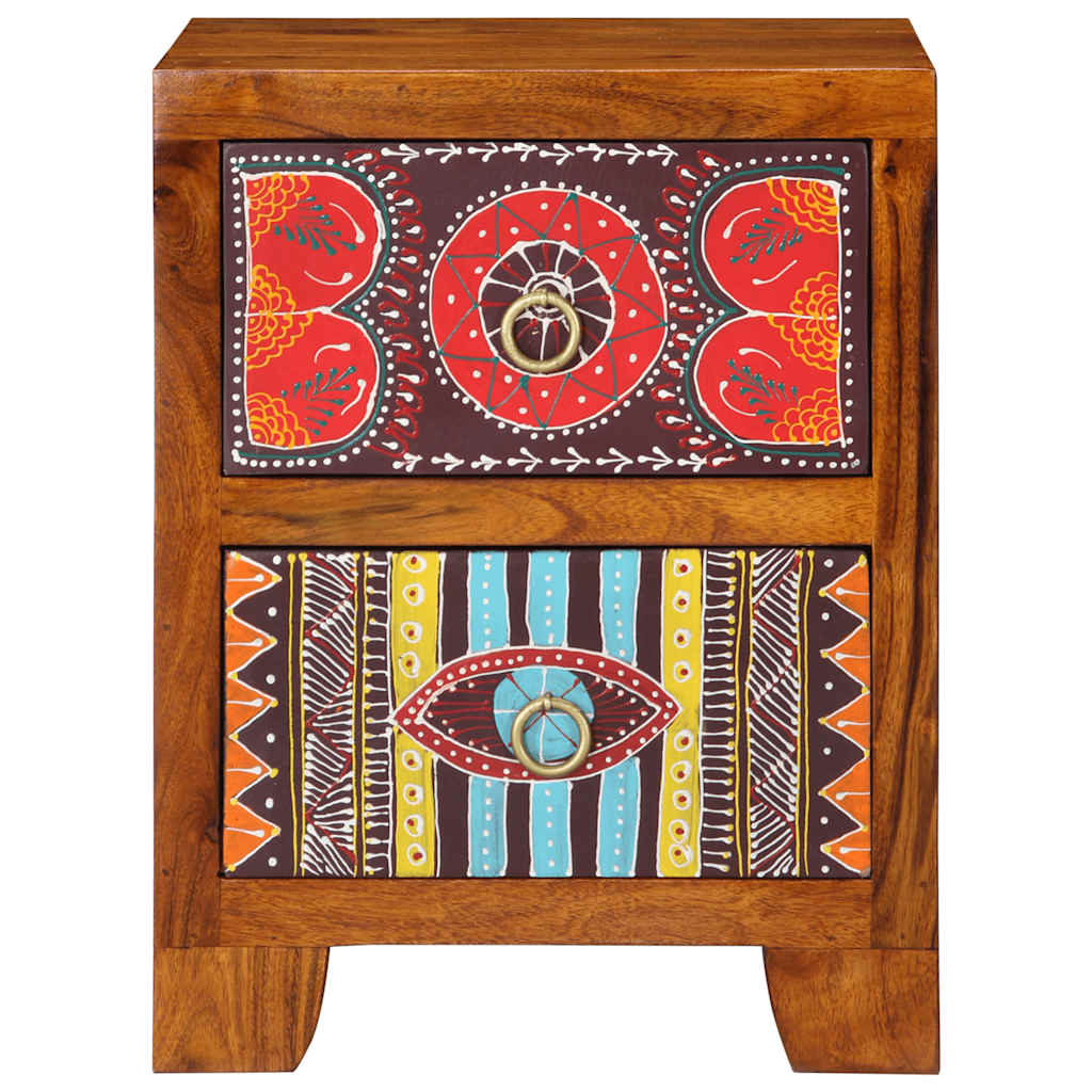 Vidaxl nachtkastje 2 st 35x35x45 cm massief acaciahout