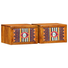 Vidaxl nachtkastje 2 st bruin 35 x 30 x 22 cm
