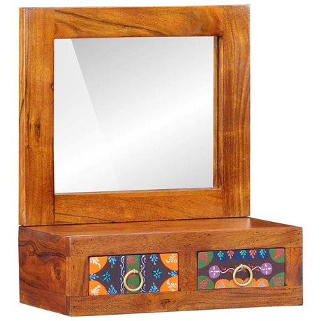 Vidaxl wandkast met lade bruin 40 x 20 x 50 cm massief acaciahout