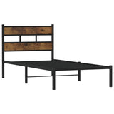 Vidaxl bedframe zonder matras metaal gerookt eikenkleurig 80x200 cm