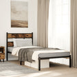 Vidaxl bedframe zonder matras metaal gerookt eikenkleurig 90x190 cm