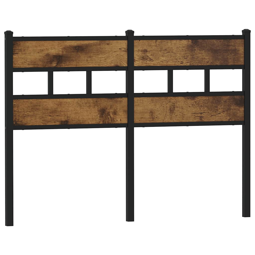 Vidaxl vervangend hoofdbord 120 cm ijzer en gerookt eikenkleurig