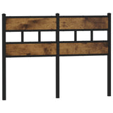 Vidaxl vervangend hoofdbord 120 cm ijzer en gerookt eikenkleurig
