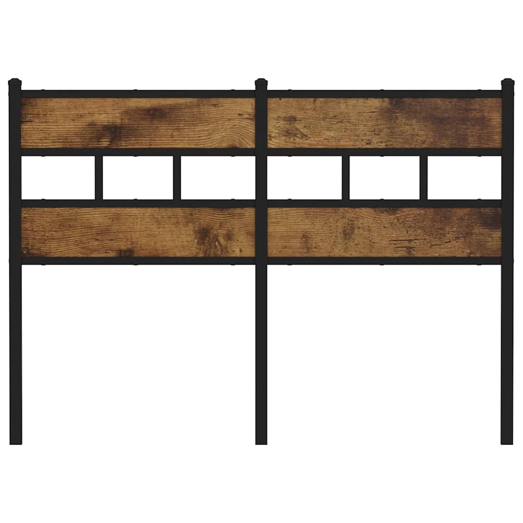 Vidaxl vervangend hoofdbord 120 cm ijzer en gerookt eikenkleurig