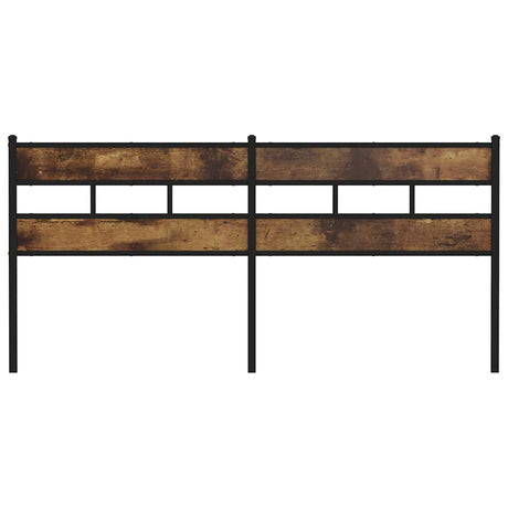 Vidaxl vervangend hoofdbord 180 cm ijzer en gerookt eikenkleurig