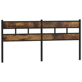 Vidaxl vervangend hoofdbord 193 cm ijzer en gerookt eikenkleurig