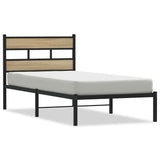 Vidaxl bedframe zonder matras metaal sonoma eikenkleurig 107x203 cm