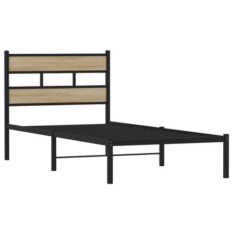 Vidaxl bedframe zonder matras metaal sonoma eikenkleurig 107x203 cm