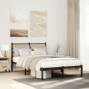 Vidaxl bedframe zonder matras metaal sonoma eikenkleurig 120x190 cm