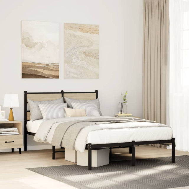 Vidaxl bedframe zonder matras metaal sonoma eikenkleurig 120x200 cm